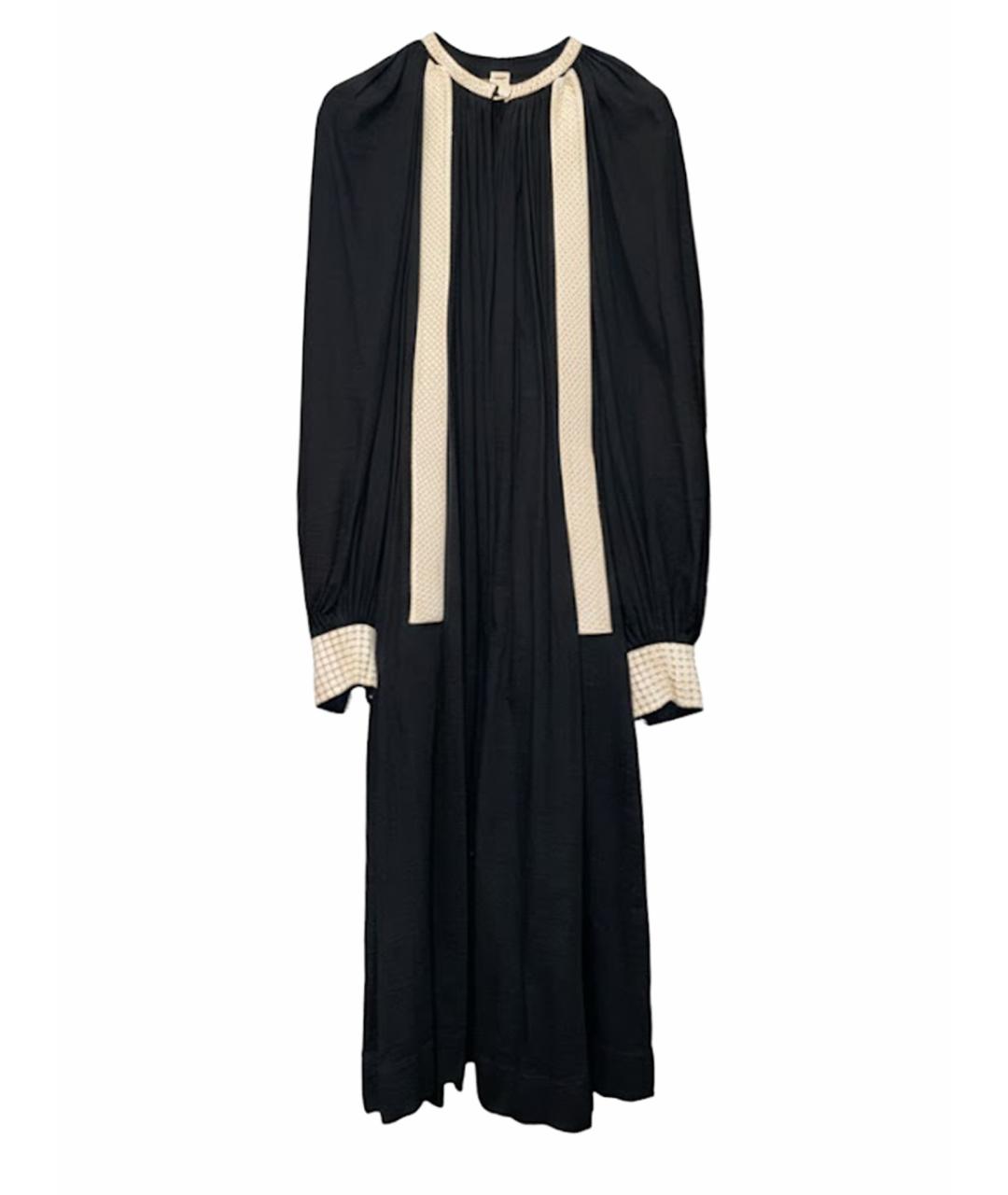 CHANEL Черное хлопковое вечернее платье, фото 1