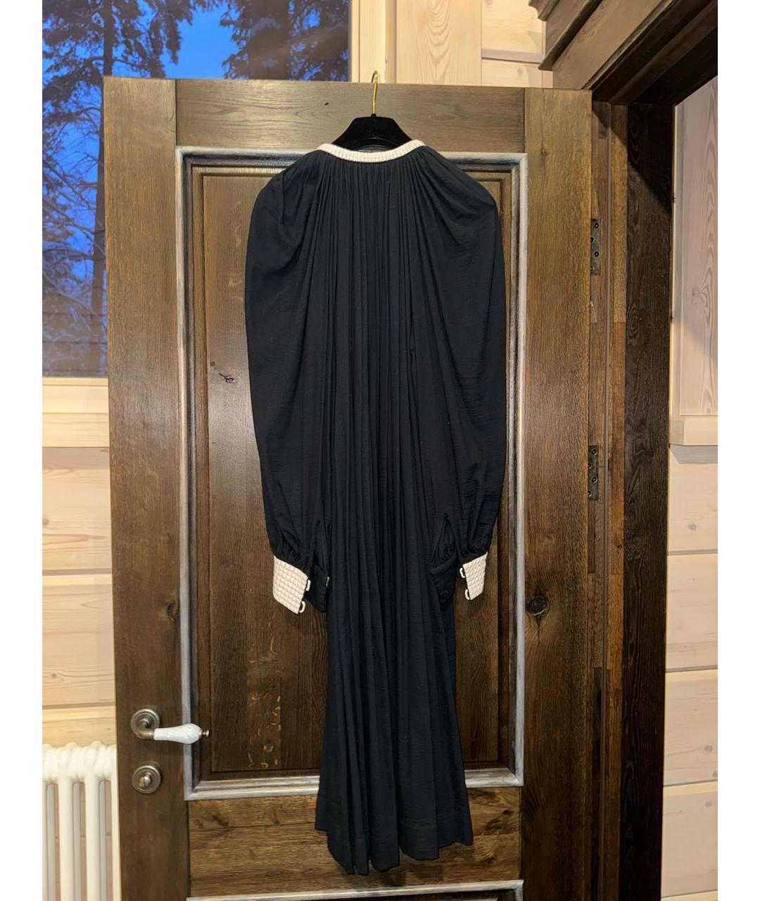 CHANEL Черное хлопковое вечернее платье, фото 3