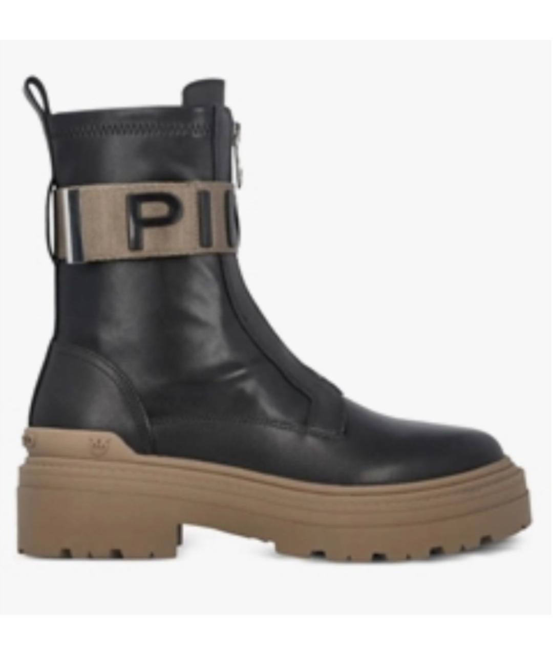 PINKO Черные кожаные ботинки, фото 6