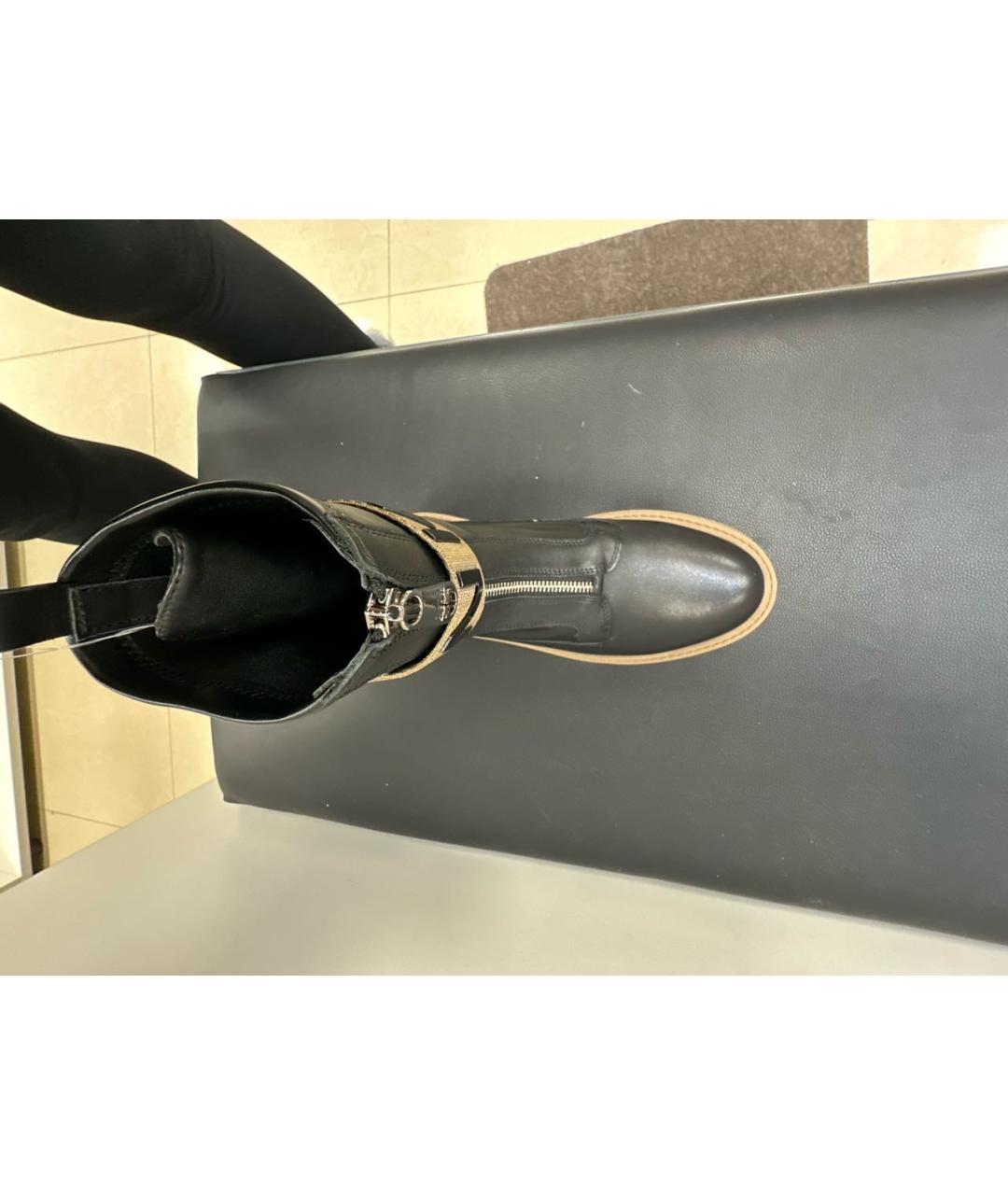 PINKO Черные кожаные ботинки, фото 3