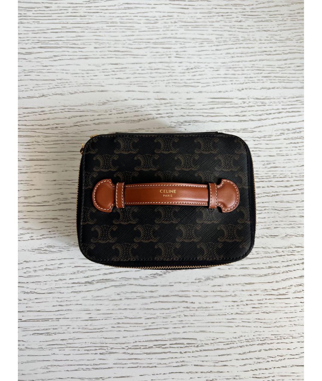 CELINE Коричневая косметичка, фото 2