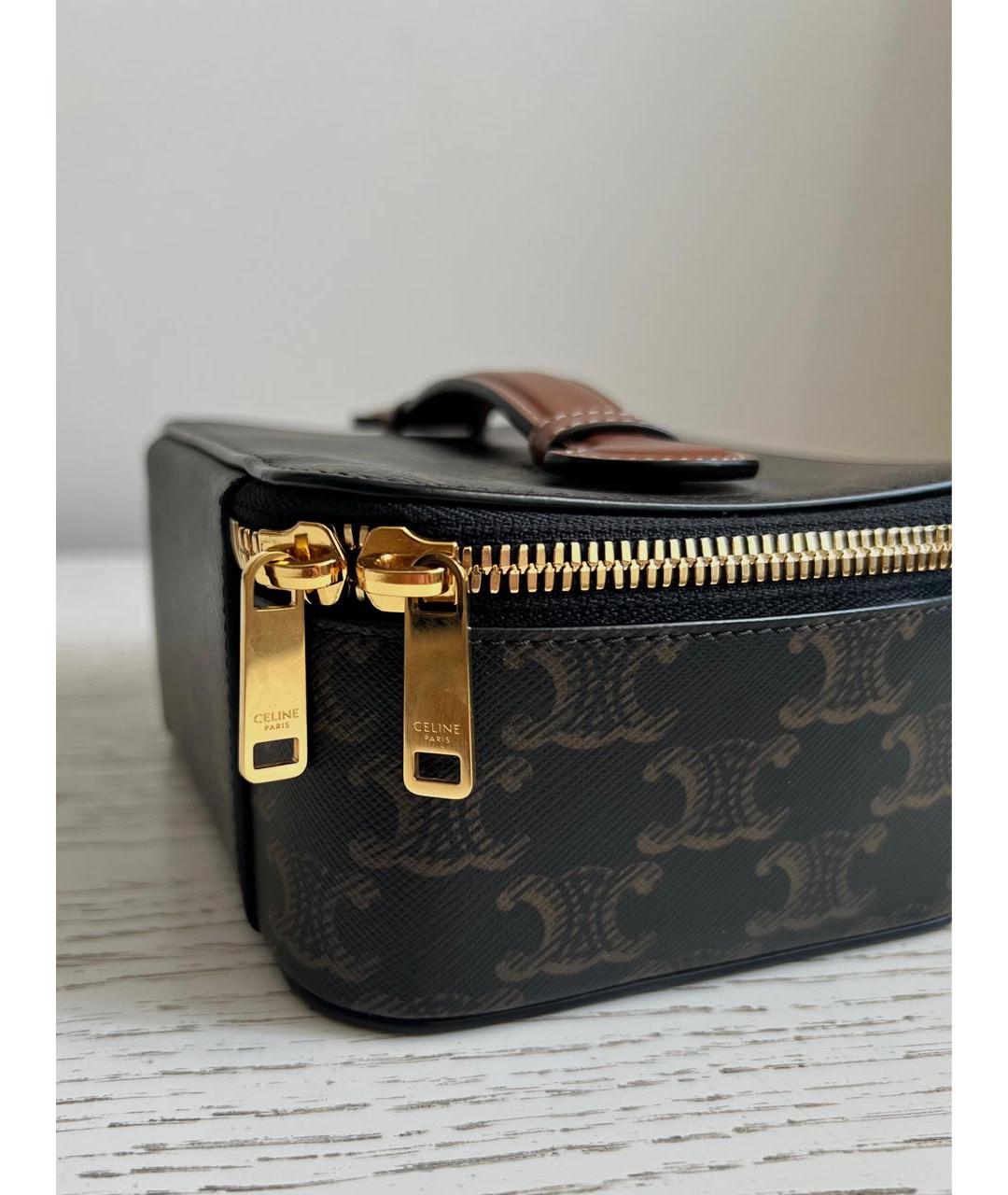 CELINE Коричневая косметичка, фото 4