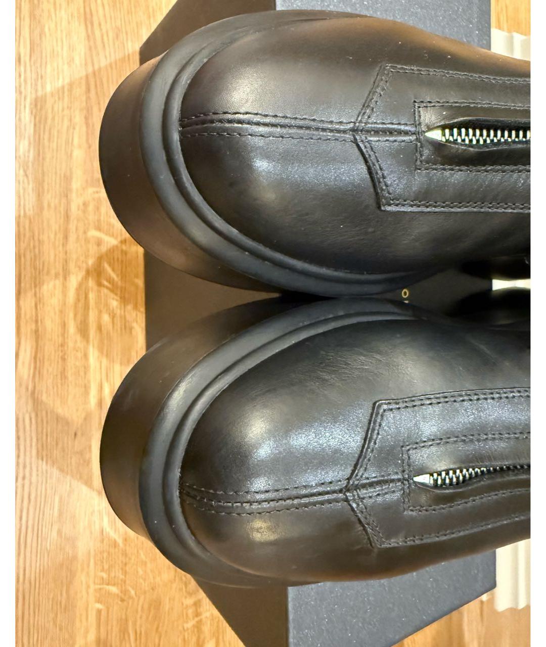 THE ROW Черные кожаные ботинки, фото 8