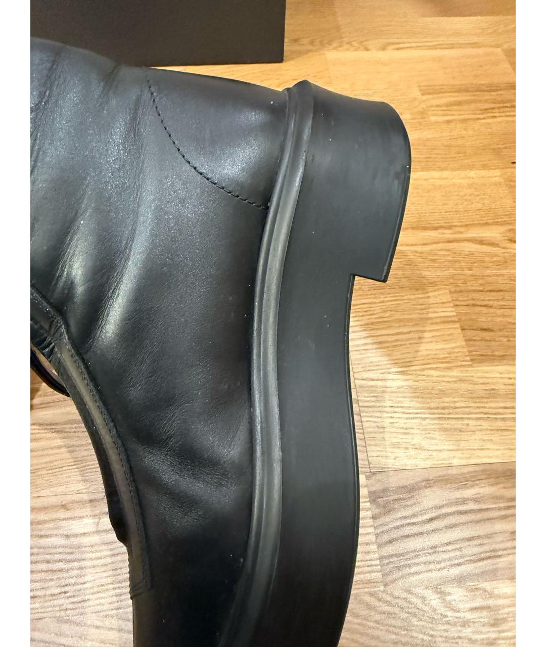 THE ROW Черные кожаные ботинки, фото 6