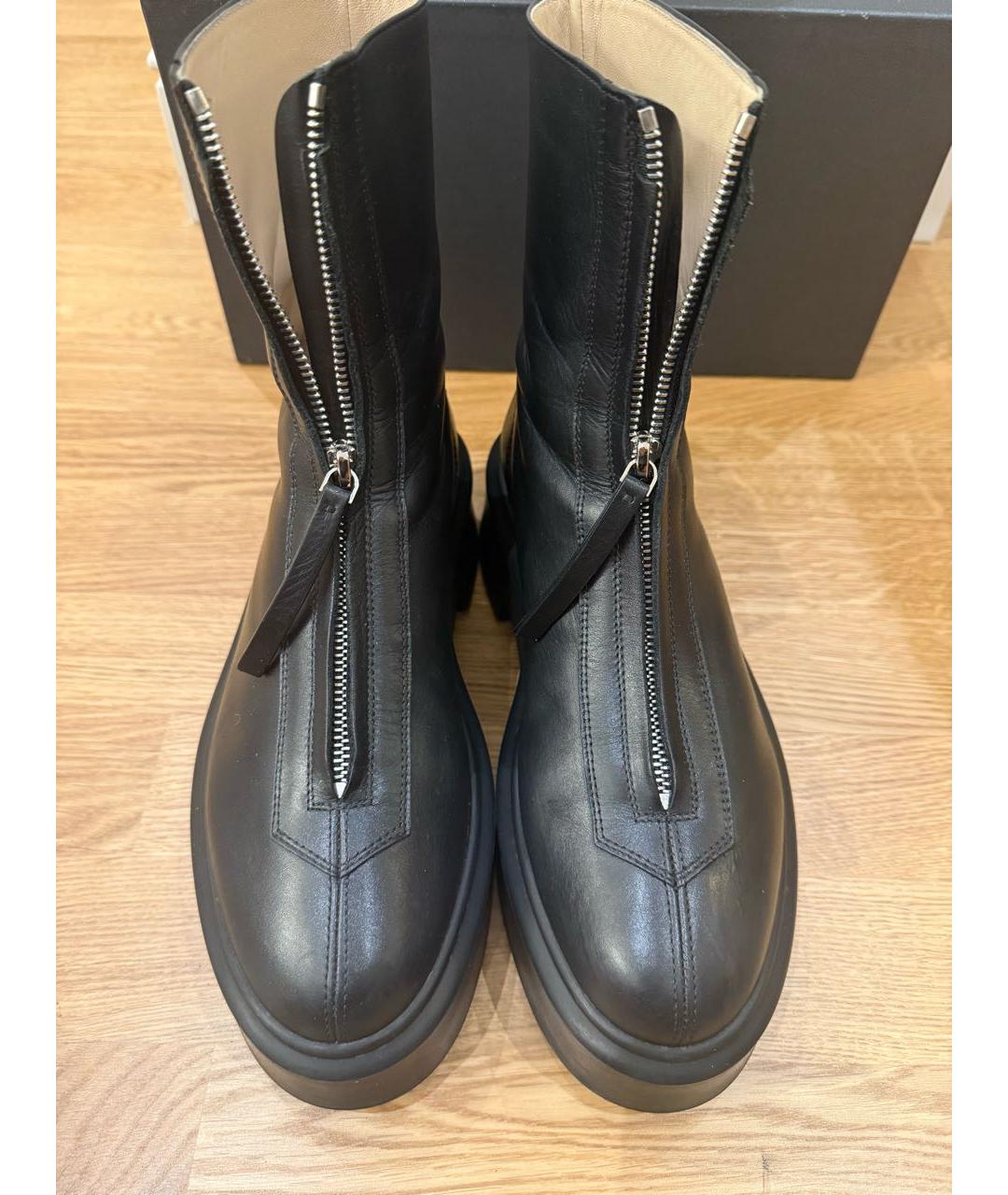 THE ROW Черные кожаные ботинки, фото 2