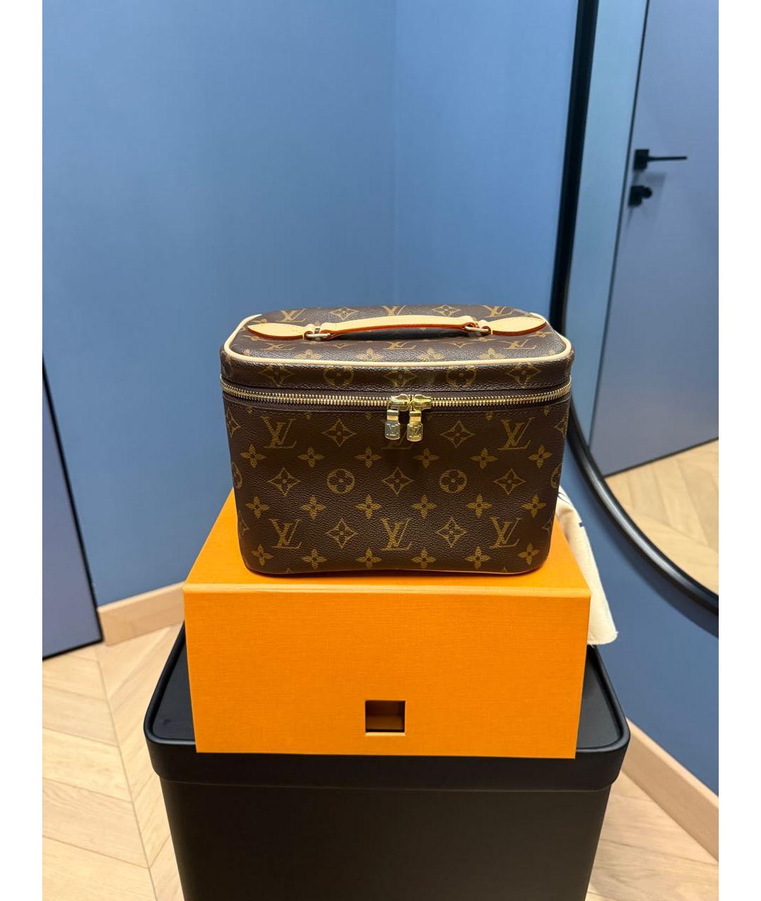 LOUIS VUITTON Коричневая косметичка, фото 9