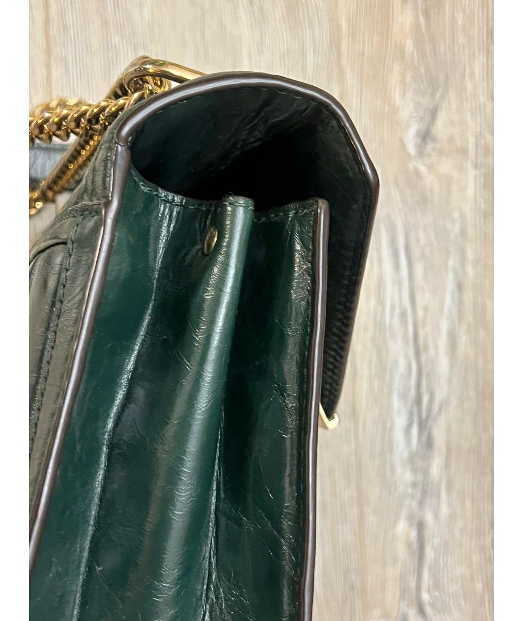 MICHAEL KORS Зеленая кожаная сумка через плечо, фото 7
