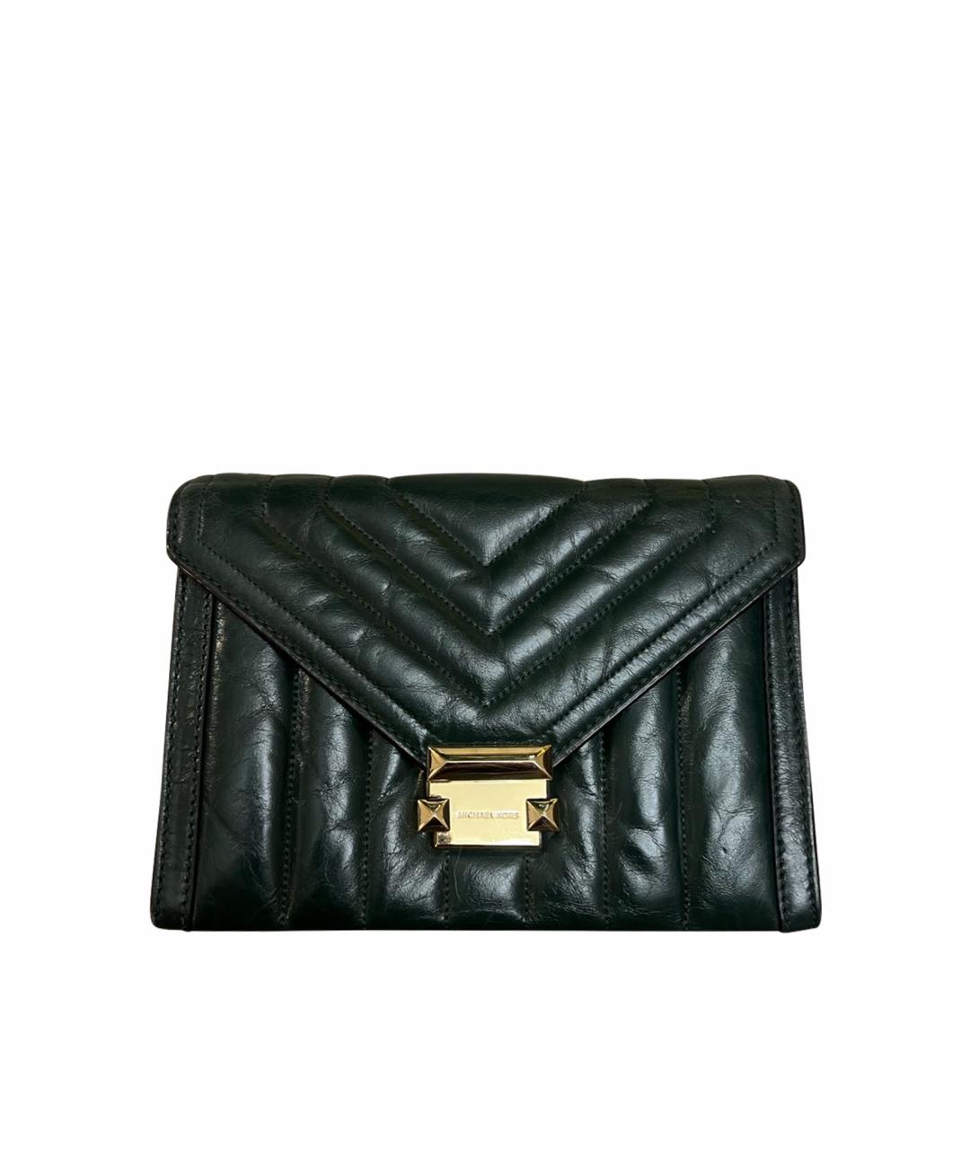 MICHAEL KORS Зеленая кожаная сумка через плечо, фото 1