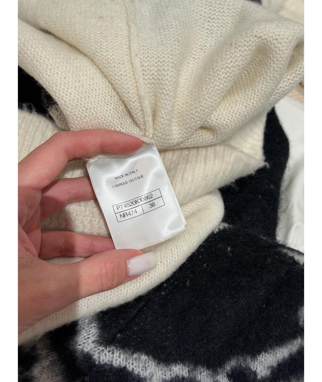 CHANEL Белый кашемировый джемпер / свитер, фото 6