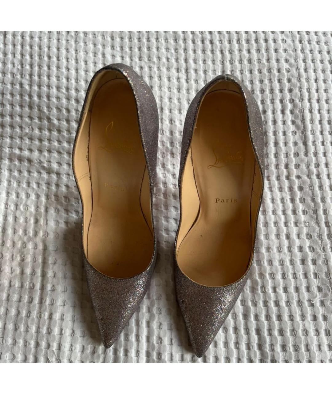 CHRISTIAN LOUBOUTIN Серебряные туфли, фото 3