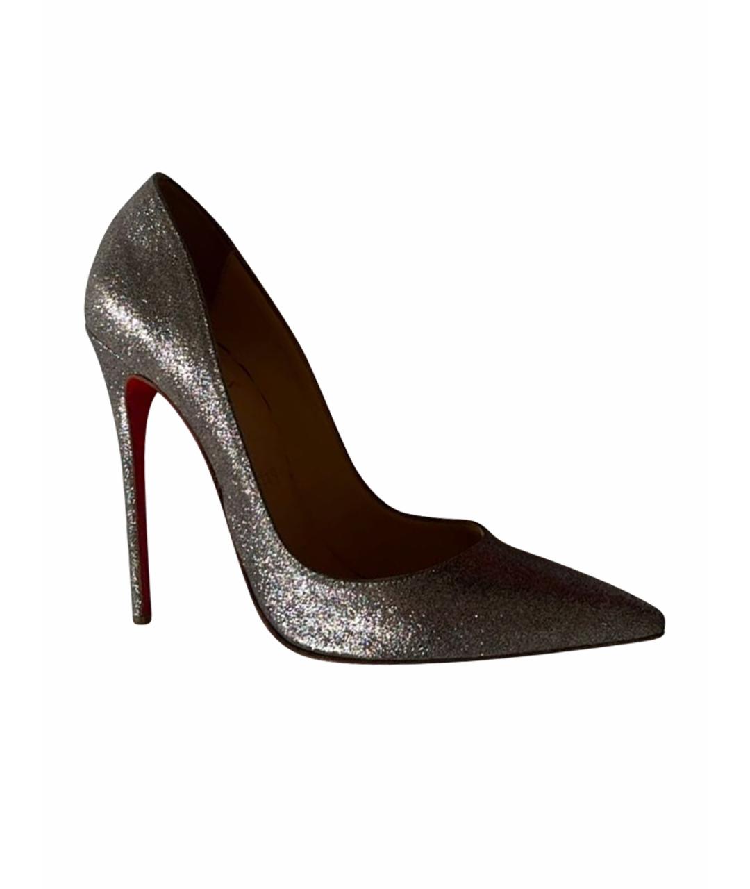 CHRISTIAN LOUBOUTIN Серебряные туфли, фото 1