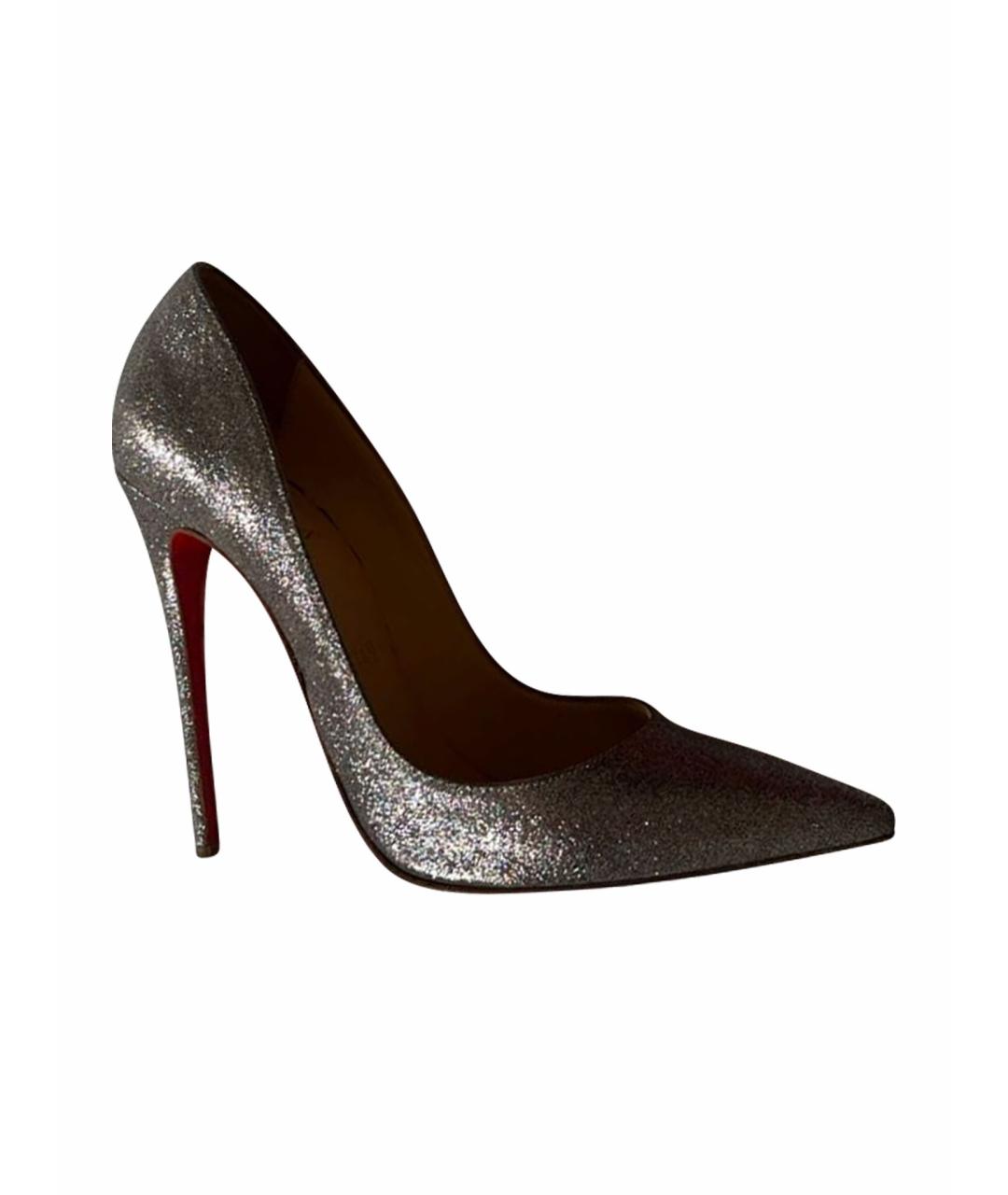 CHRISTIAN LOUBOUTIN Серебряные туфли, фото 4