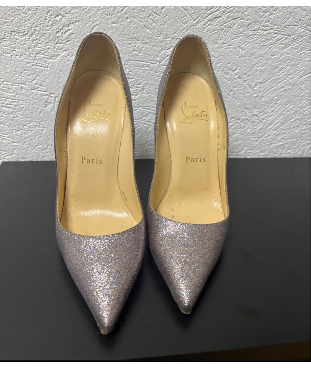CHRISTIAN LOUBOUTIN Серебряные туфли, фото 2