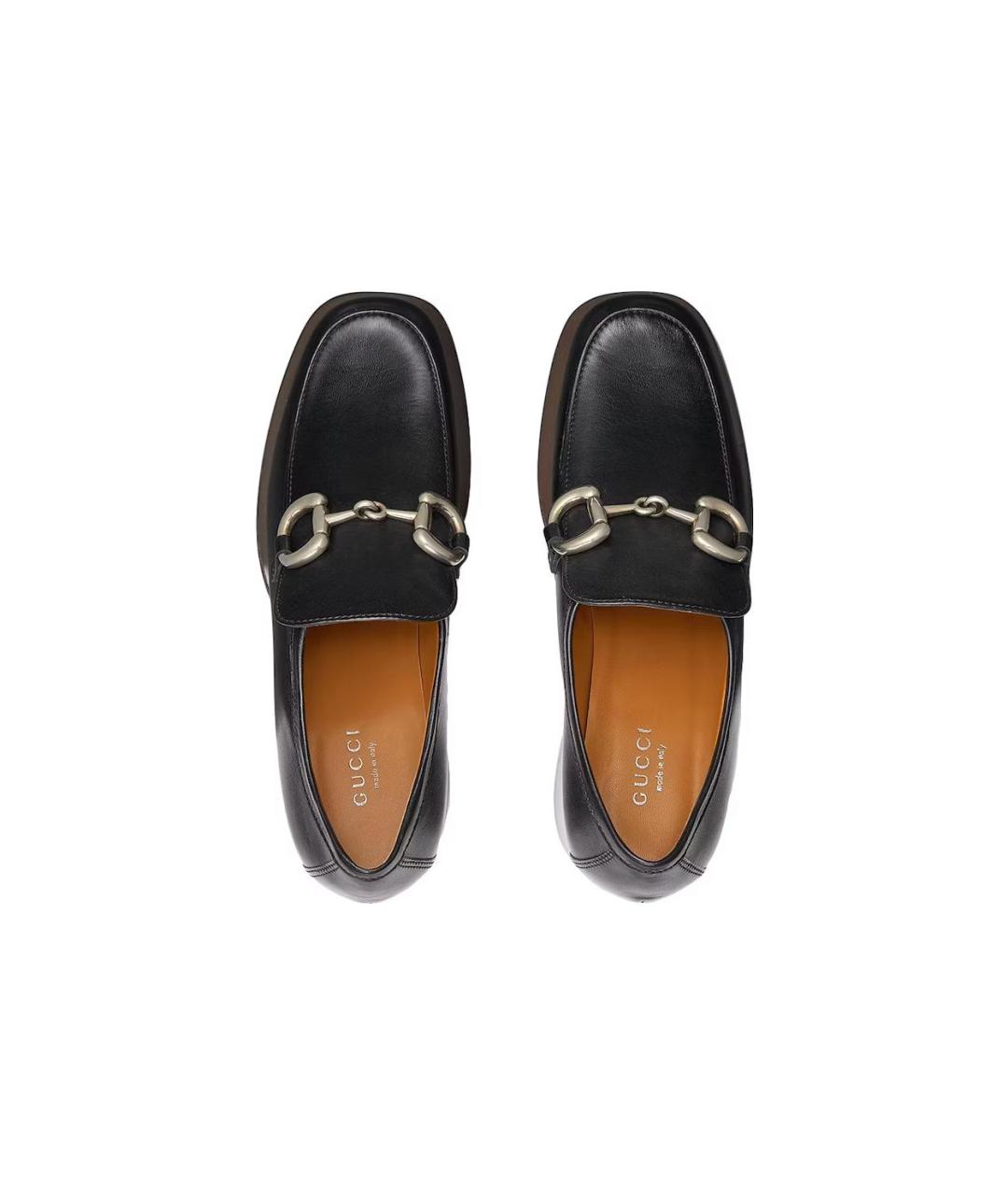 GUCCI Черные кожаные туфли, фото 3