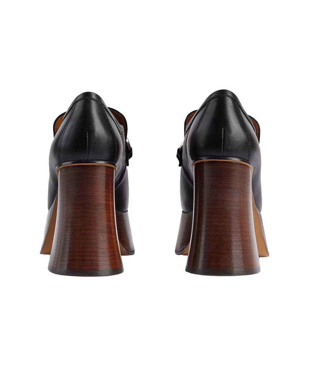 GUCCI Черные кожаные туфли, фото 5