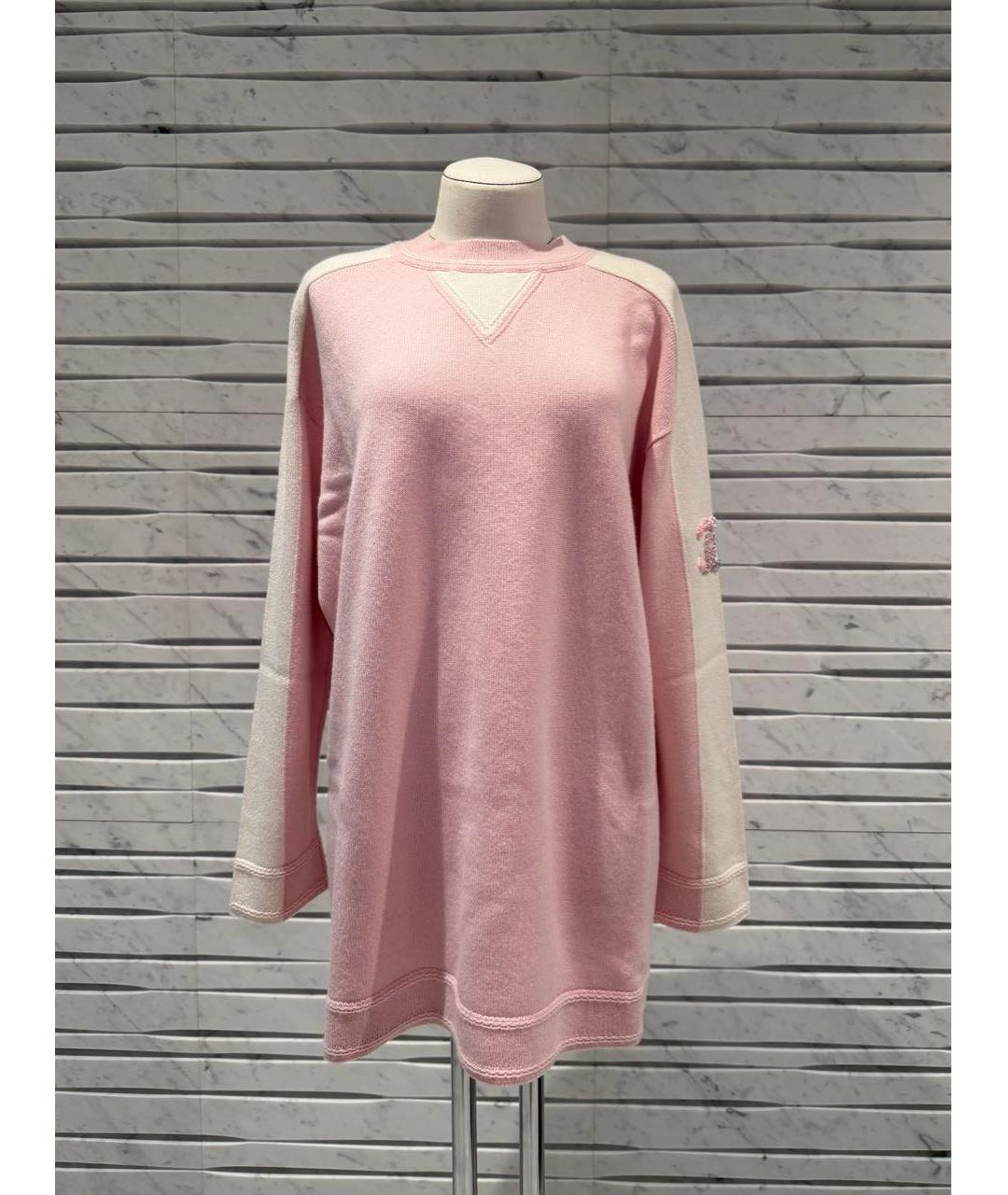 CHANEL Розовый кашемировый джемпер / свитер, фото 9