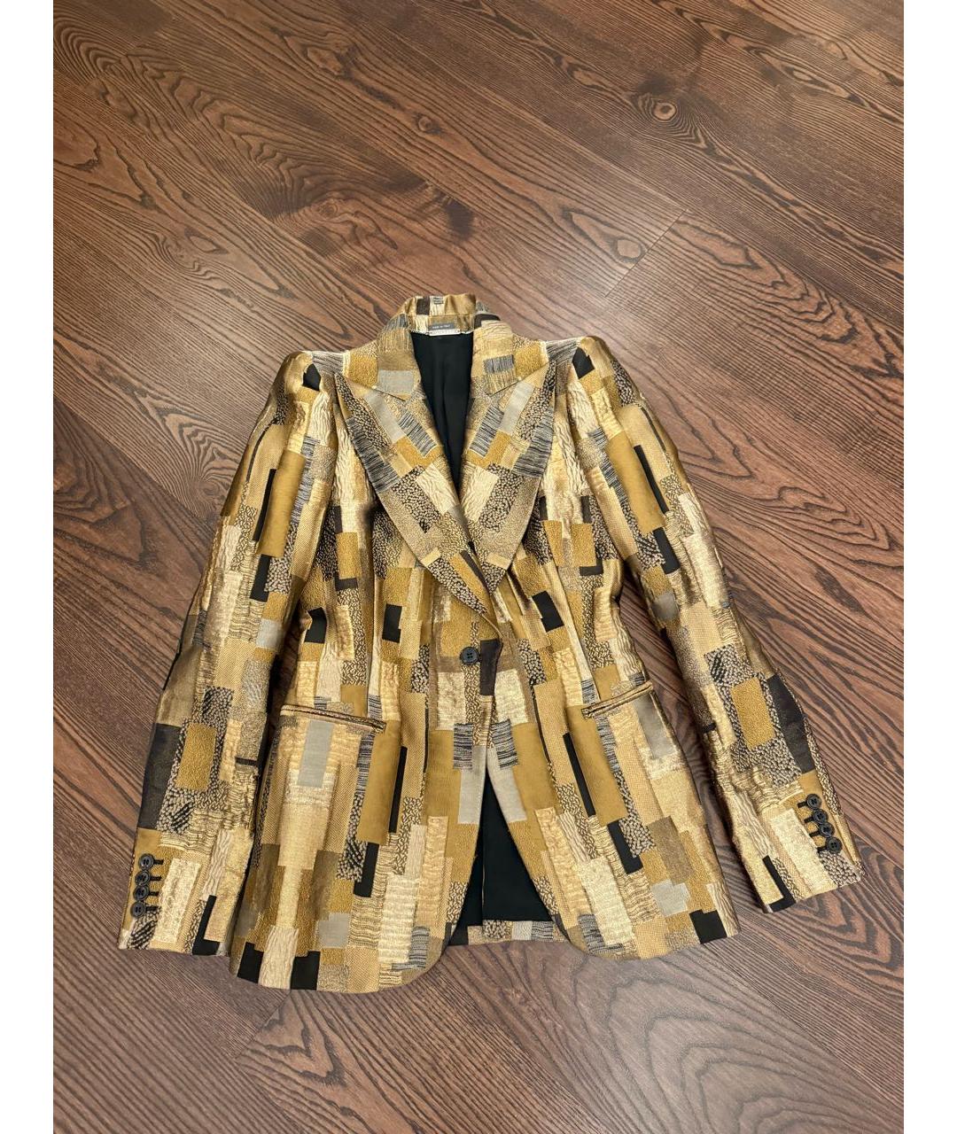 ALEXANDER MCQUEEN Золотой жакет/пиджак, фото 9