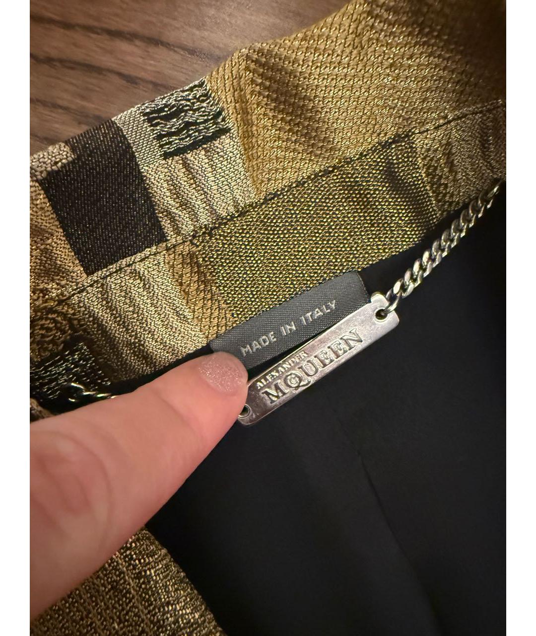 ALEXANDER MCQUEEN Золотой жакет/пиджак, фото 2