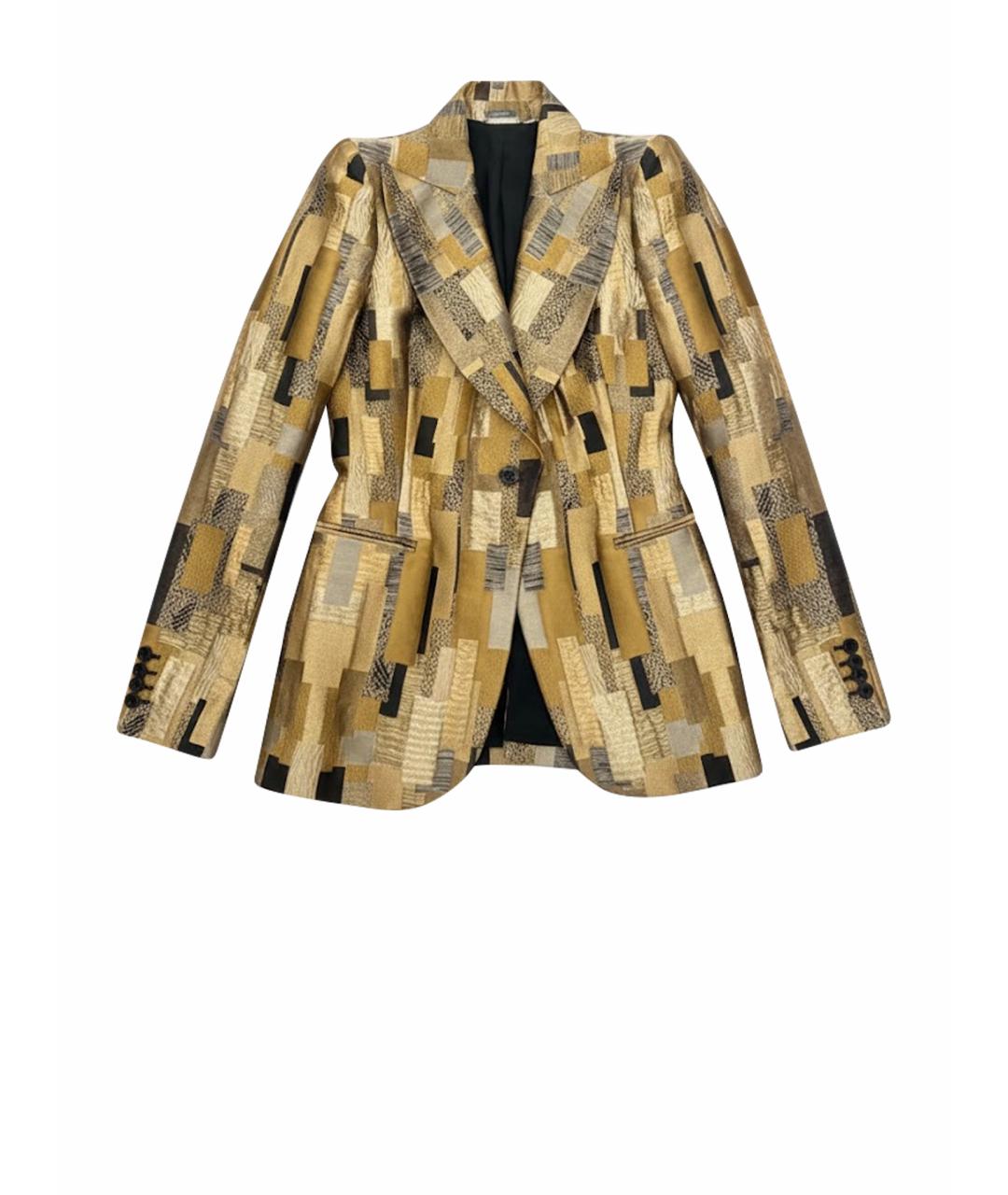 ALEXANDER MCQUEEN Золотой жакет/пиджак, фото 1