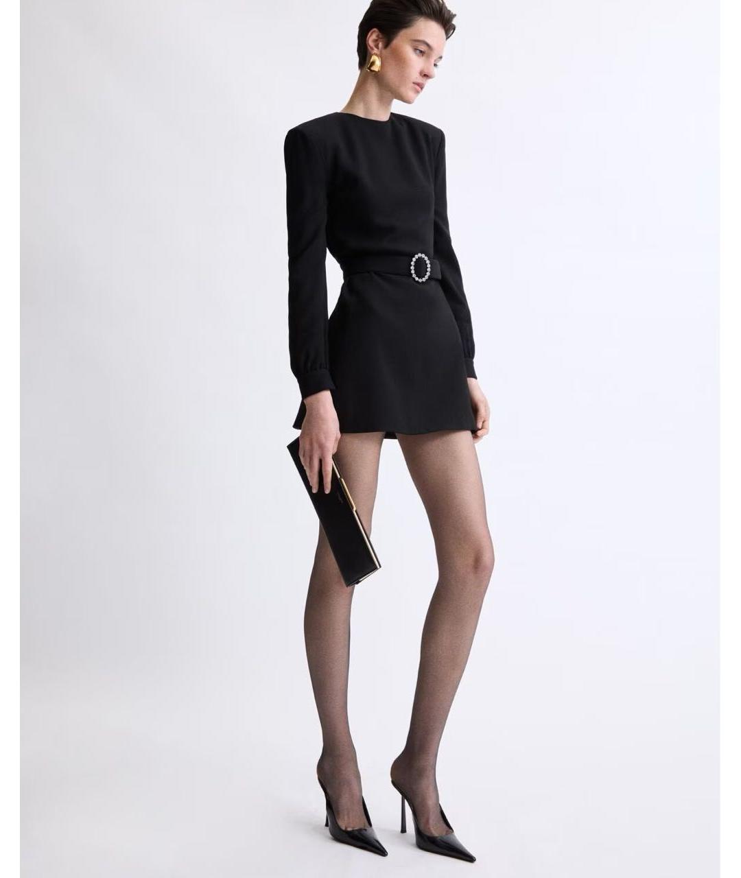 SAINT LAURENT Черное вискозное платье, фото 2