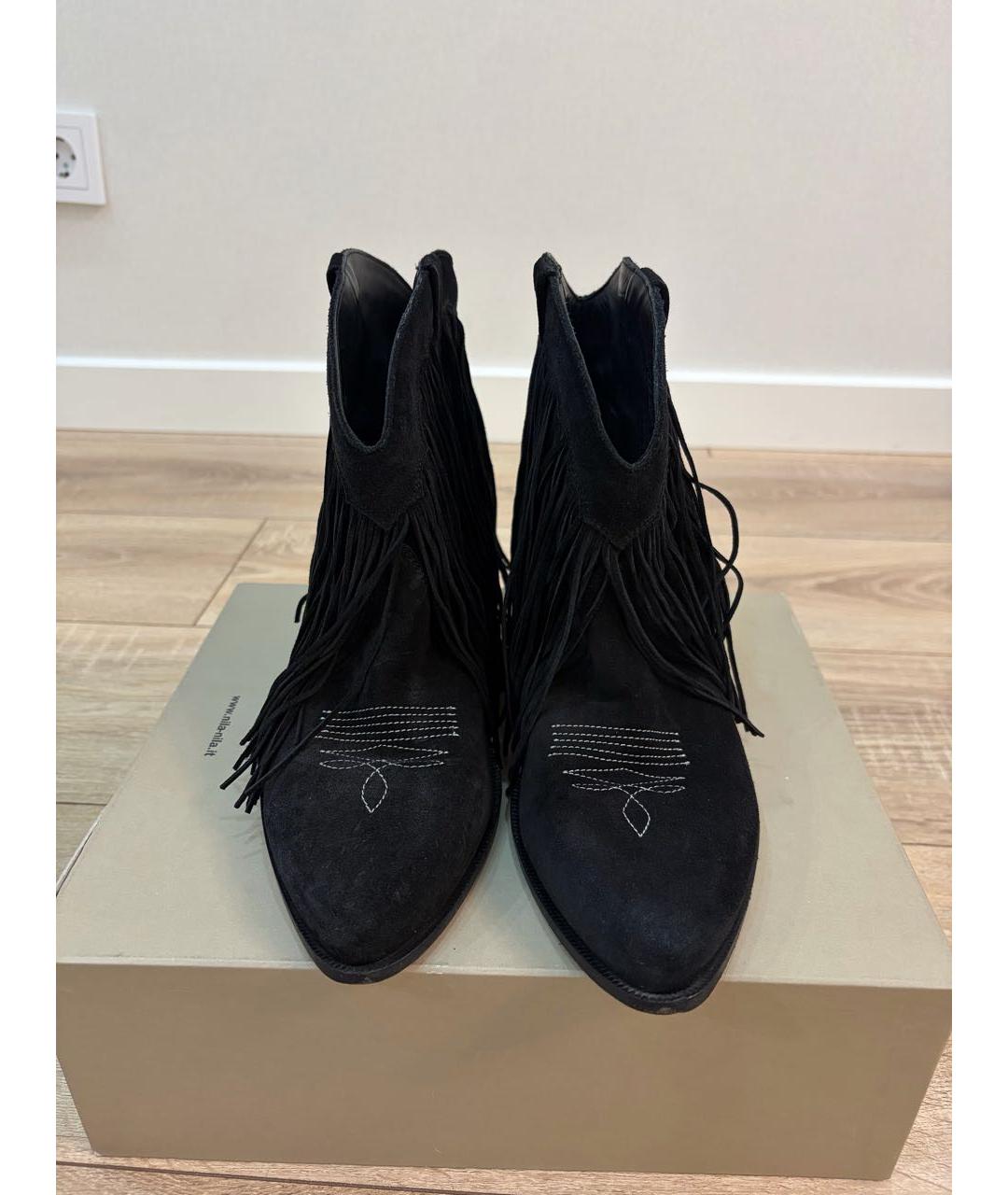 GOLDEN GOOSE DELUXE BRAND Черные замшевые ботильоны, фото 2