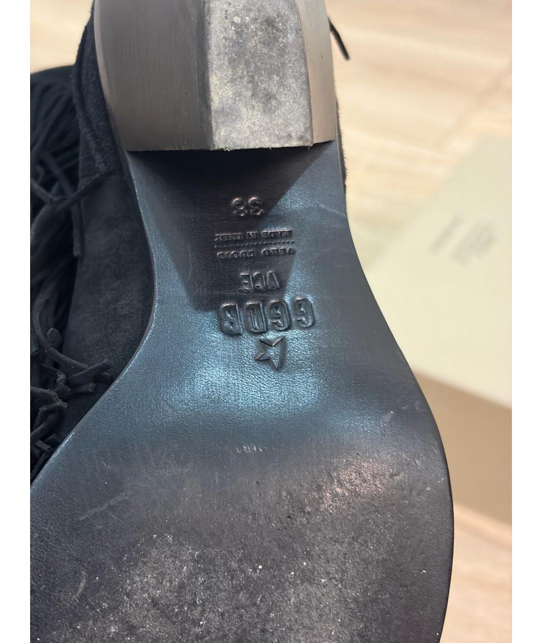 GOLDEN GOOSE DELUXE BRAND Черные замшевые ботильоны, фото 5