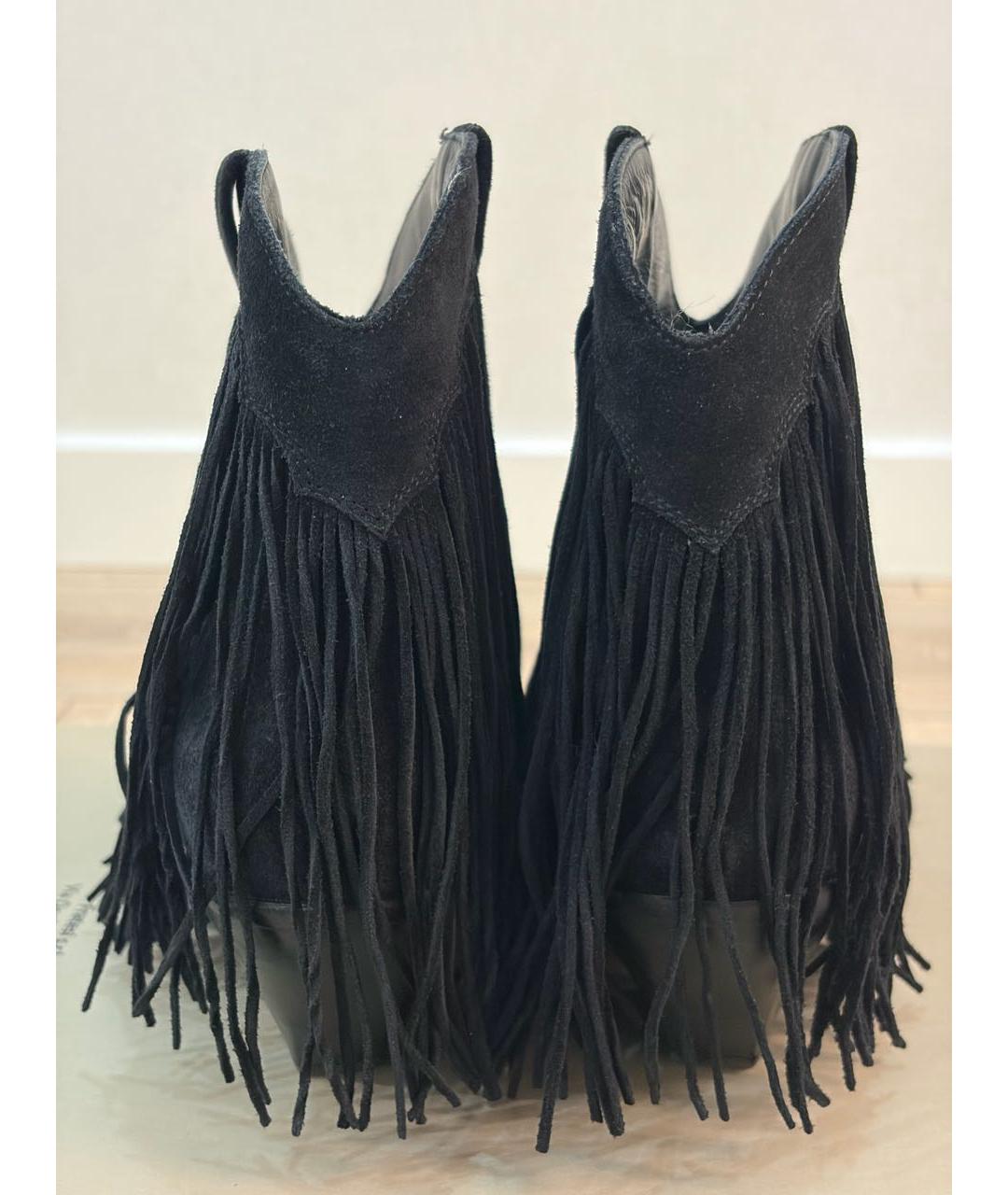 GOLDEN GOOSE DELUXE BRAND Черные замшевые ботильоны, фото 4