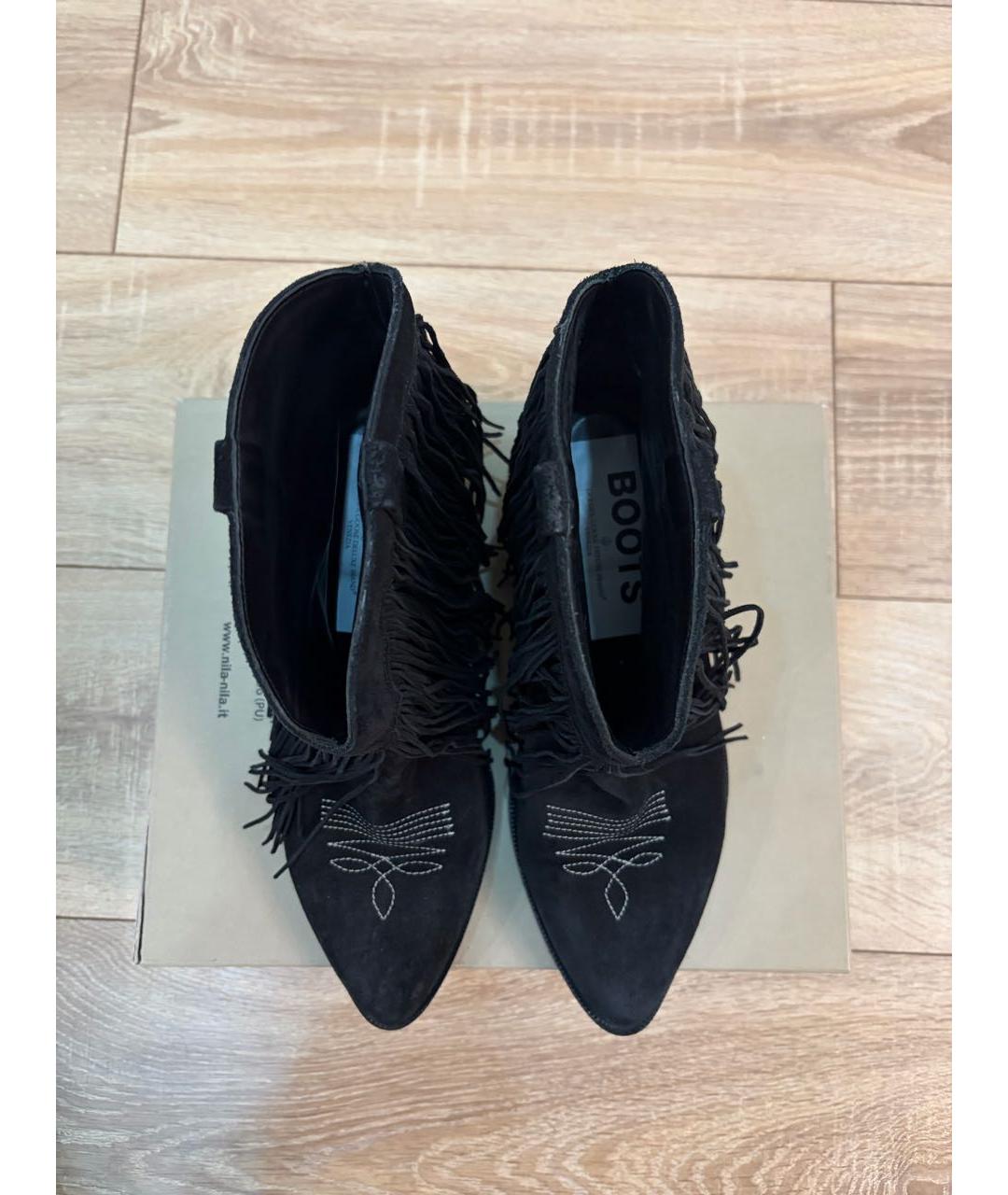 GOLDEN GOOSE DELUXE BRAND Черные замшевые ботильоны, фото 3