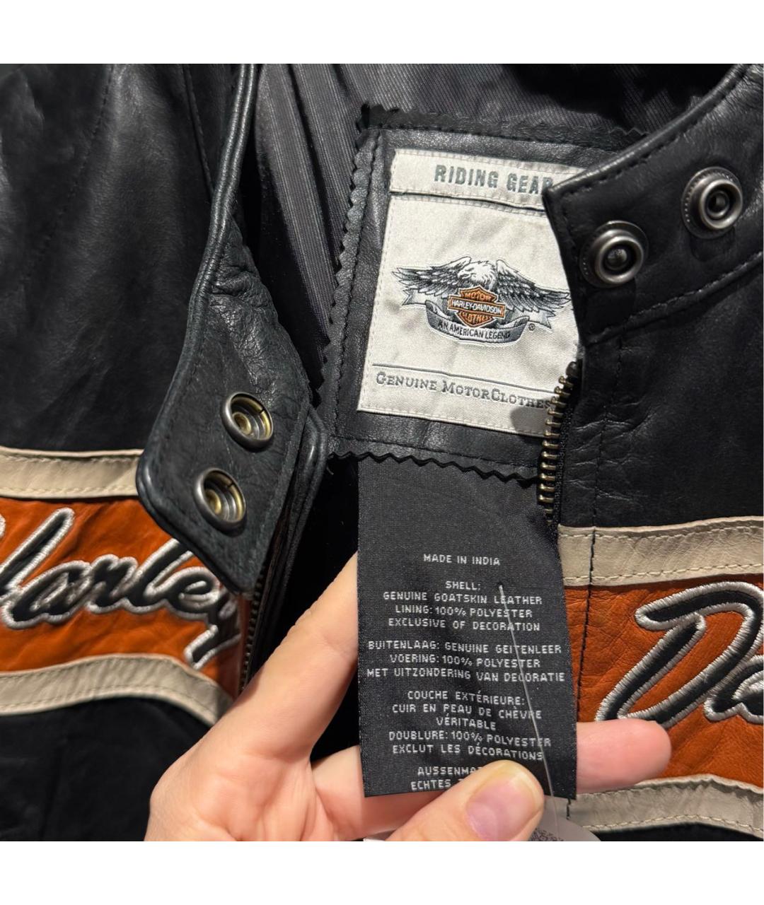 Harley Davidson Черная кожаная куртка, фото 6