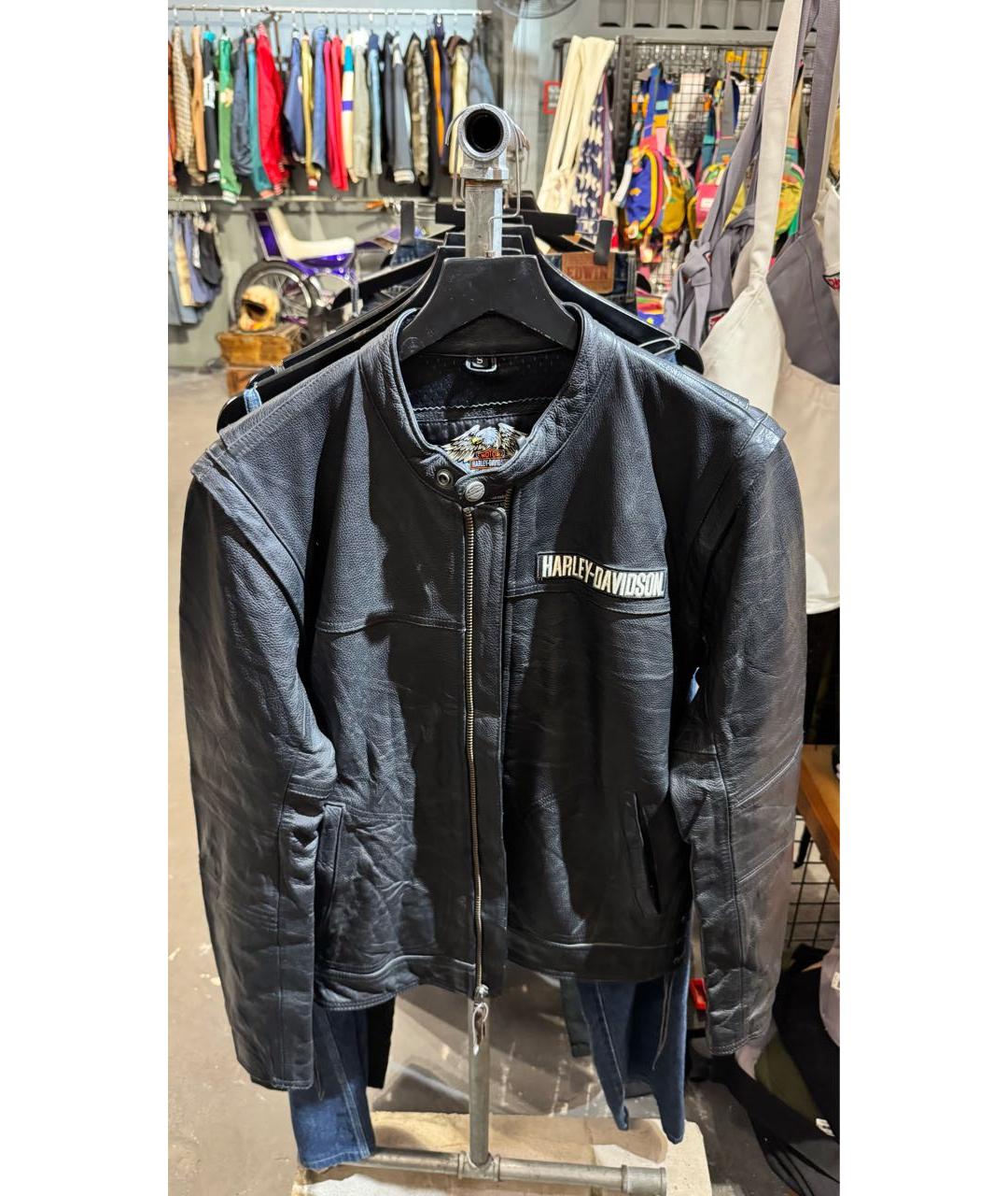 Harley Davidson Черная кожаная куртка, фото 7
