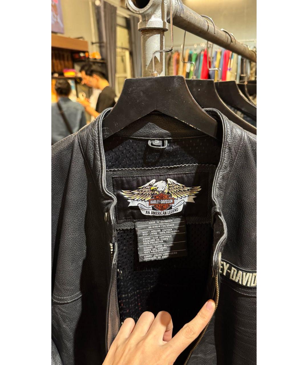 Harley Davidson Черная кожаная куртка, фото 3