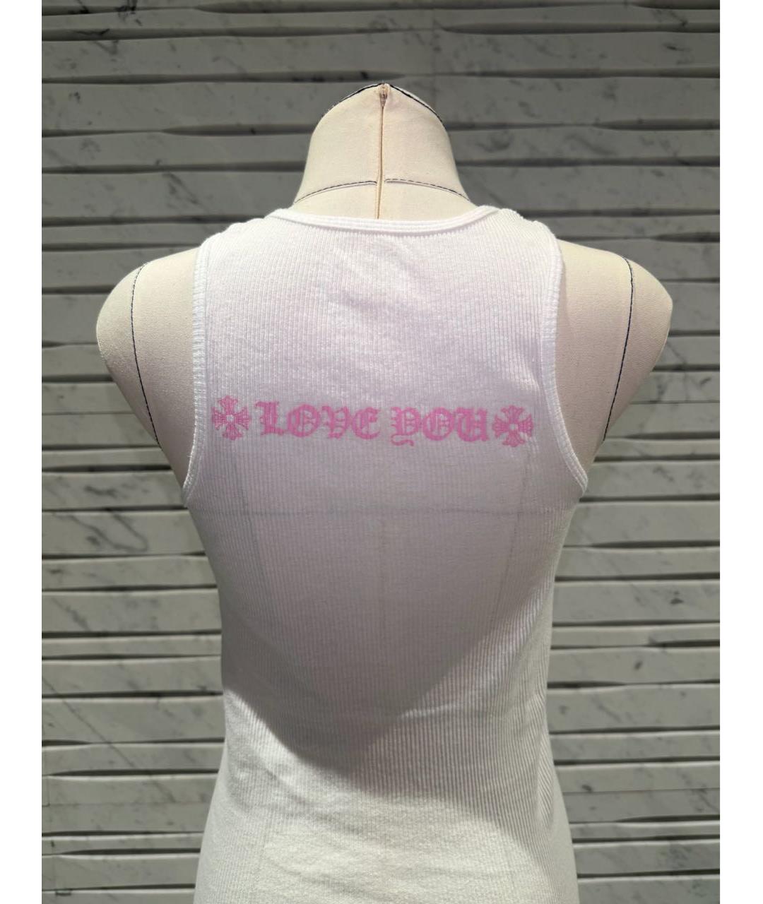 CHROME HEARTS Белая хлопковая майка, фото 4