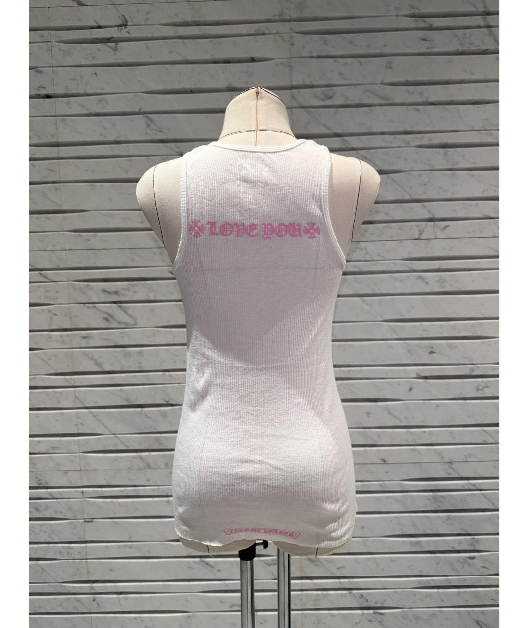 CHROME HEARTS Белая хлопковая майка, фото 5