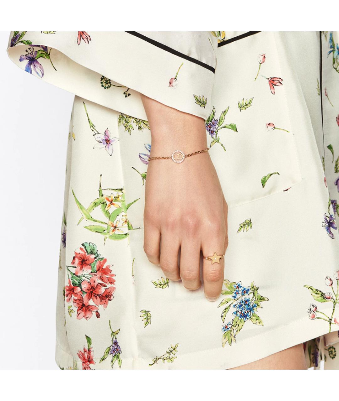 CHRISTIAN DIOR Золотой металлический браслет, фото 5