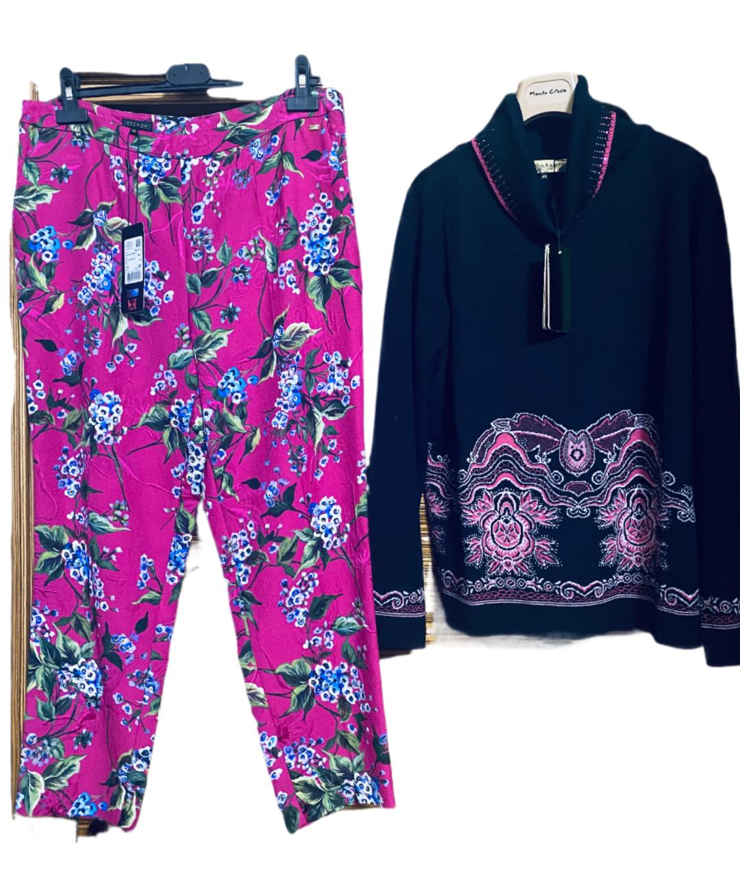 ESCADA Фуксия вискозный костюм с брюками, фото 8