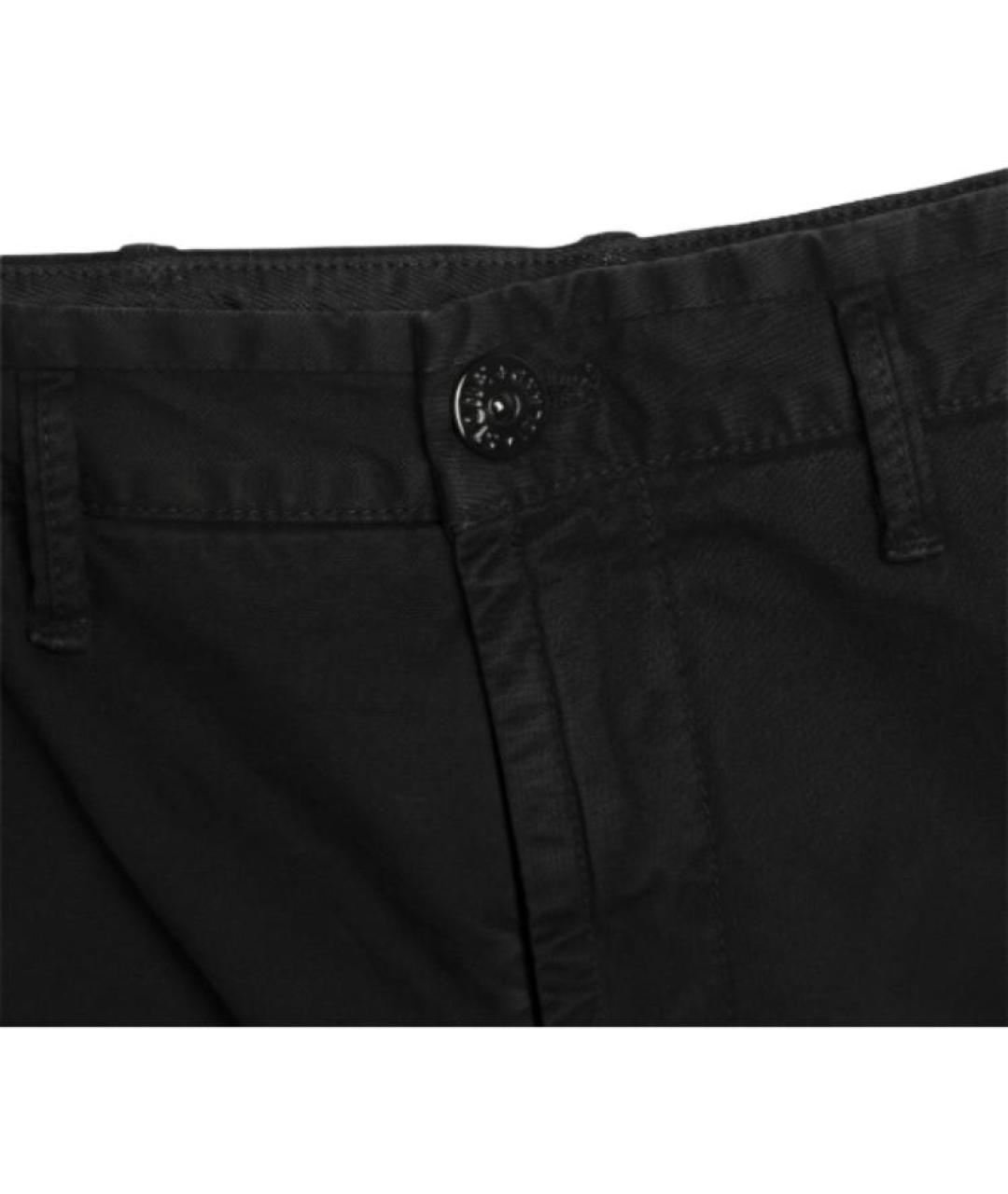 STONE ISLAND Черные брюки чинос, фото 5