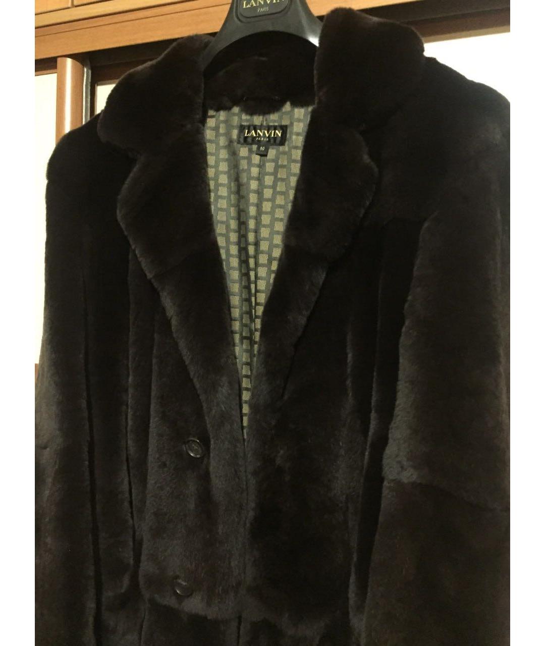 LANVIN Коричневая меховая дубленка/шуба, фото 3