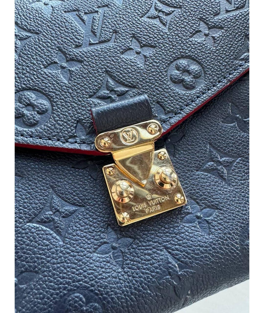 LOUIS VUITTON Темно-синяя кожаная сумка через плечо, фото 2