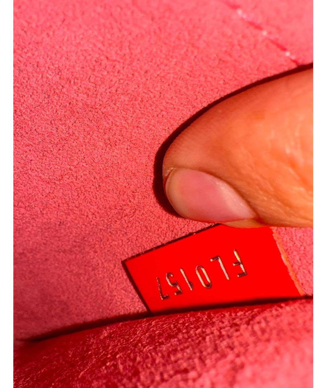 LOUIS VUITTON Красная кожаная сумка через плечо, фото 6