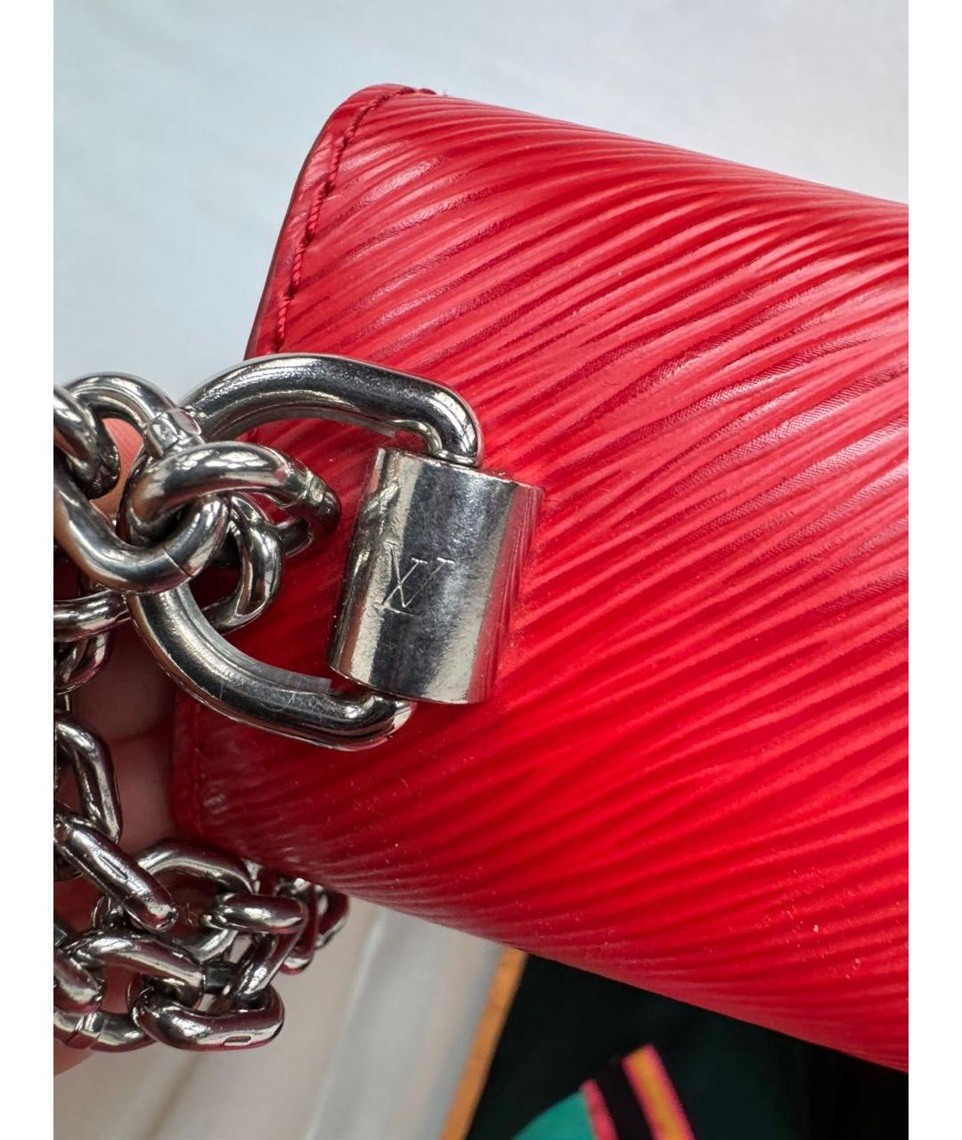 LOUIS VUITTON Красная кожаная сумка через плечо, фото 4