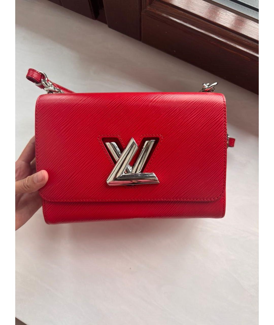 LOUIS VUITTON Красная кожаная сумка через плечо, фото 8