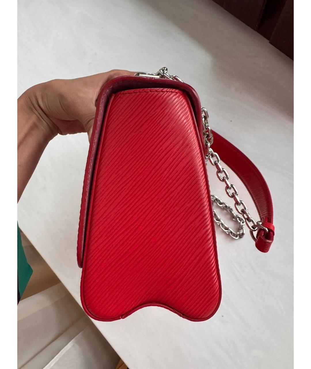 LOUIS VUITTON Красная кожаная сумка через плечо, фото 2