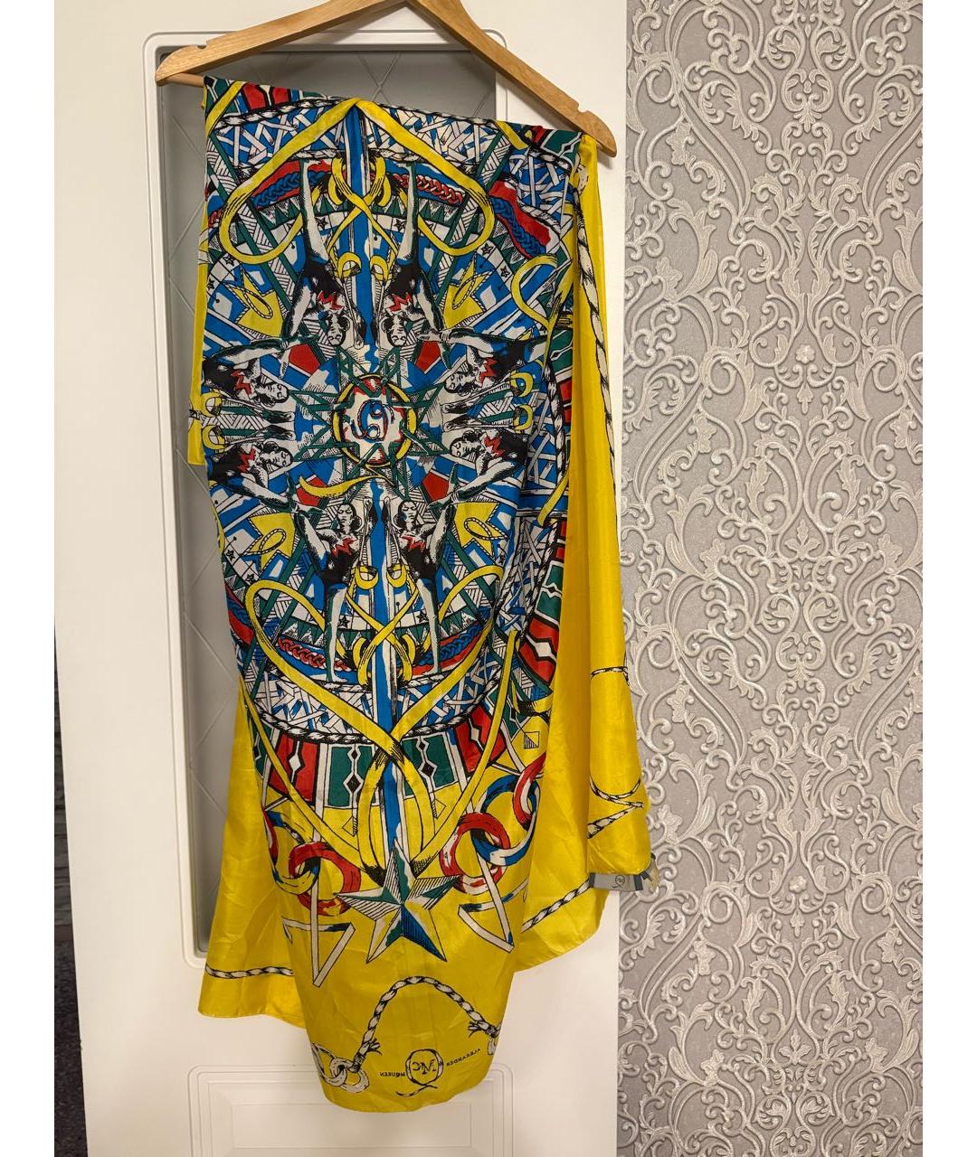 ALEXANDER MCQUEEN Мульти шелковый платок, фото 4