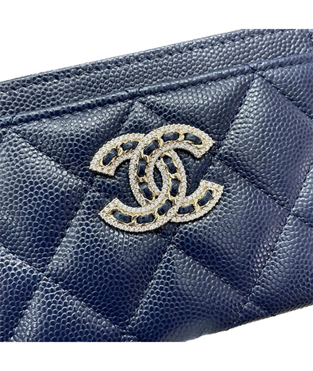 CHANEL Синий кожаный кардхолдер, фото 4