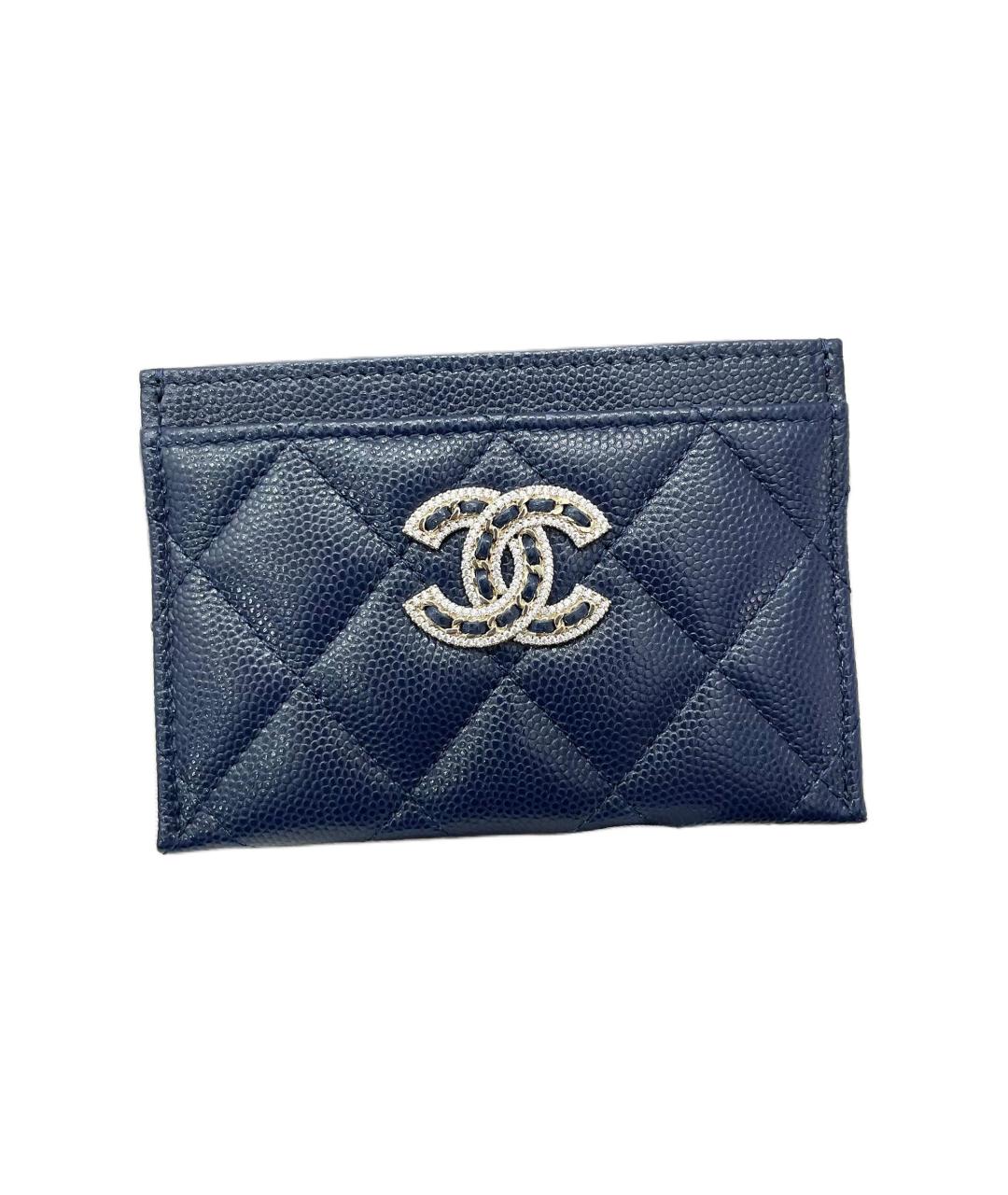 CHANEL Синий кожаный кардхолдер, фото 1