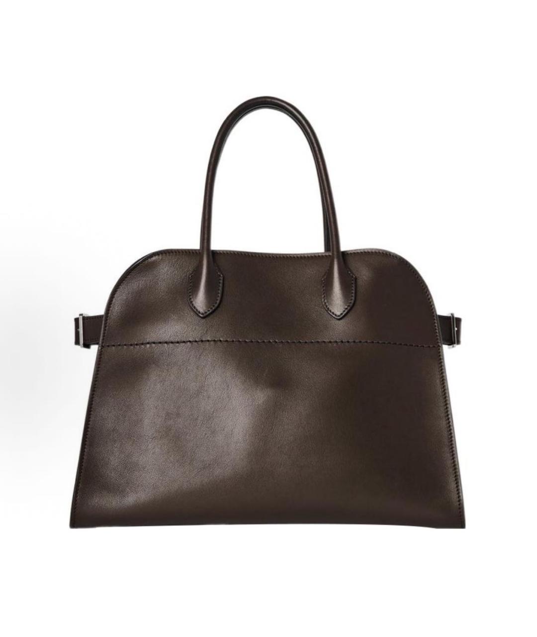 THE ROW Коричневая кожаная сумка с короткими ручками, фото 6