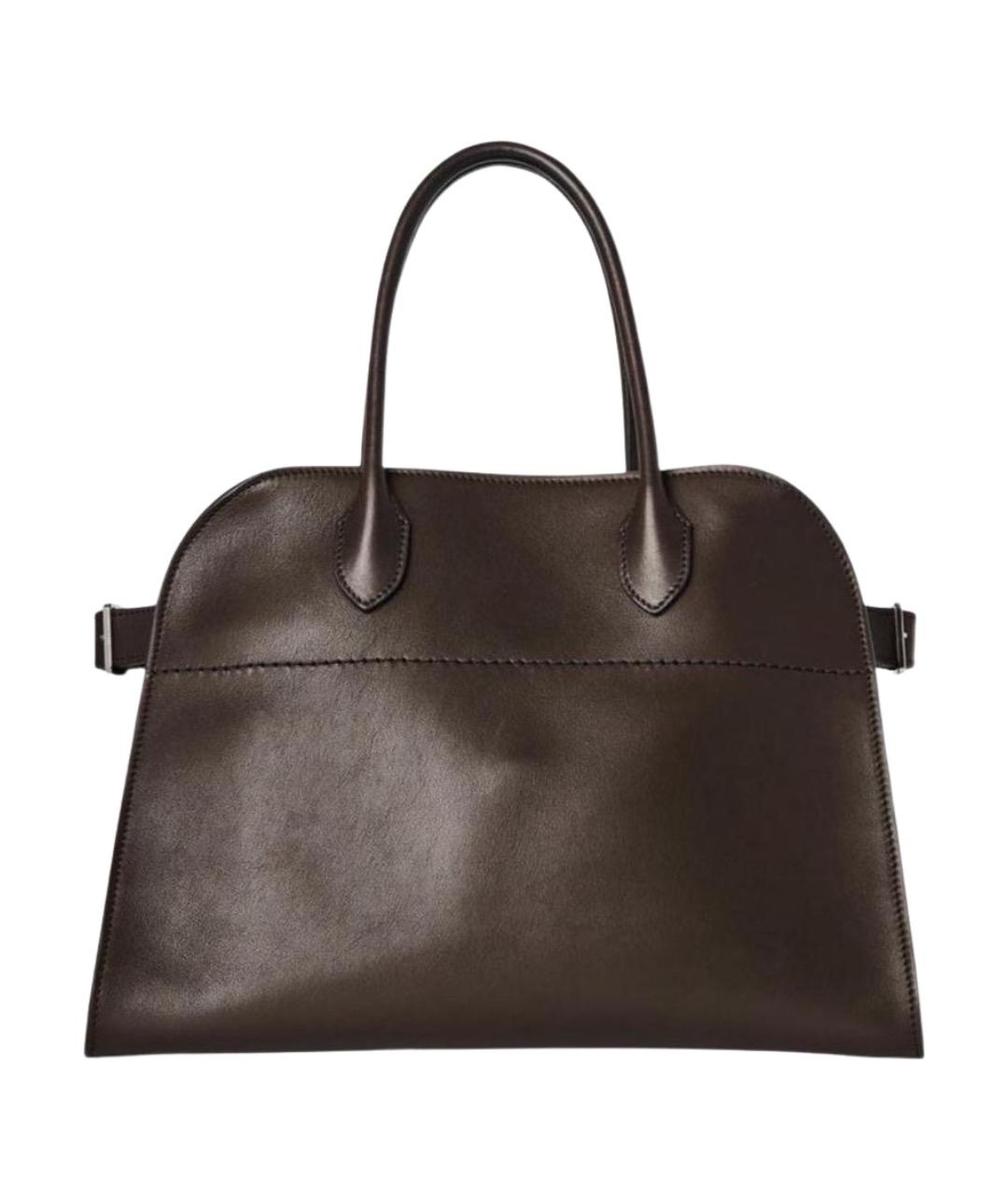 THE ROW Коричневая кожаная сумка с короткими ручками, фото 1