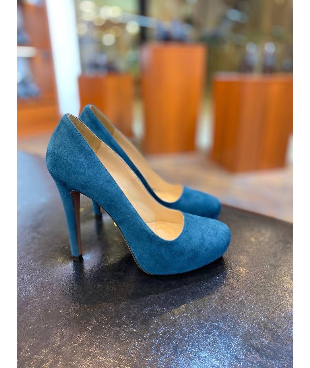 PRADA Синие замшевые туфли, фото 6