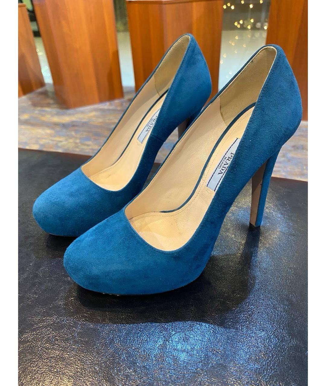 PRADA Синие замшевые туфли, фото 2