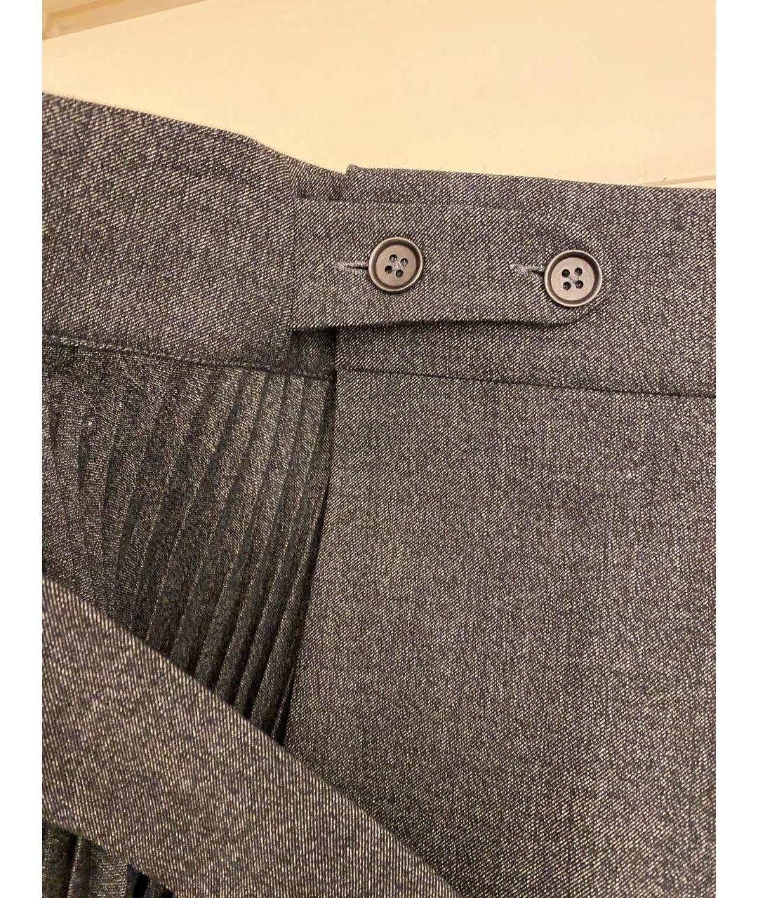 P.A.R.O.S.H. Антрацитовая шерстяная юбка миди, фото 8